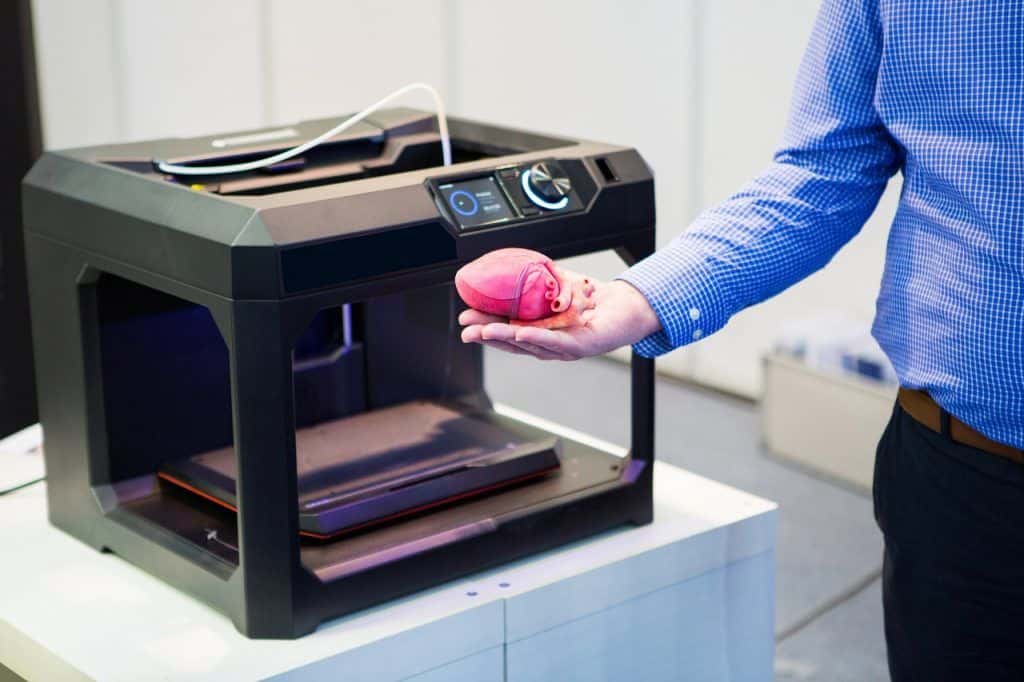 corazon impreso en una impresora 3D