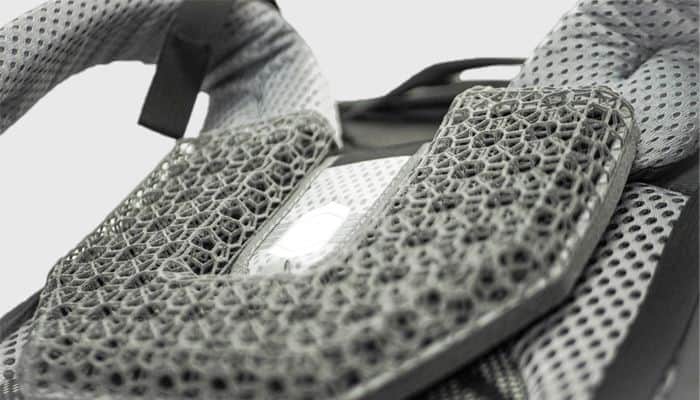 La estructura de celosía de la malla amortiguadora. (Créditos: Oechsler) - Malla amortiguadora impresa en 3D